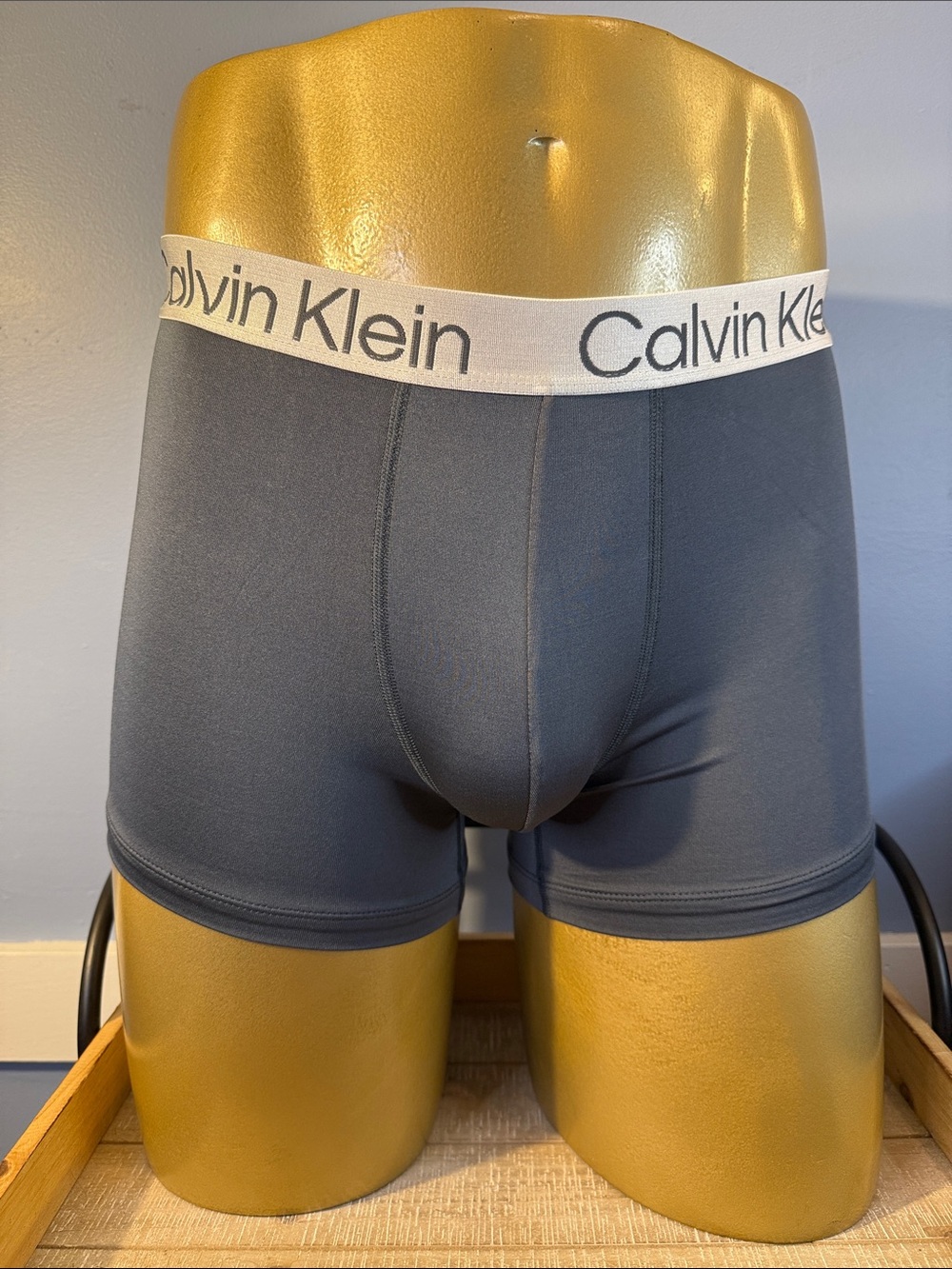 Calvin Klein Slate Grey Performance Boxer Briefs Medium